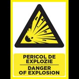 Placuta pentru pericol de explozie danger of explosion